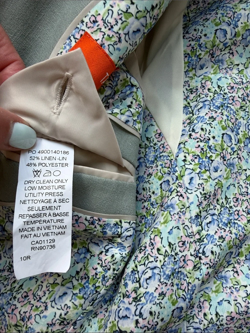 Boys Linen Suit Two-Piece Blazer & Pants size 10 Nordstrom Tallia
